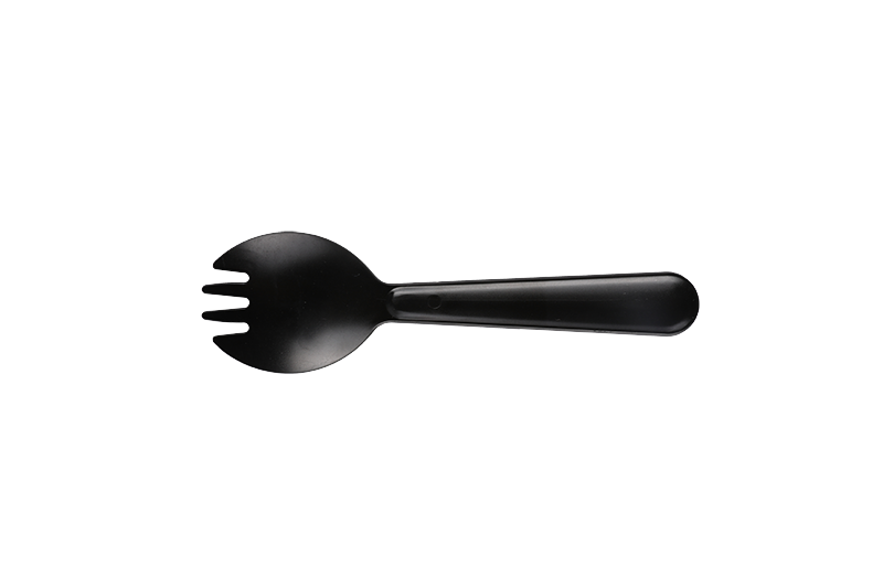 يمكن التخلص من البلاستيك الأسود Spork