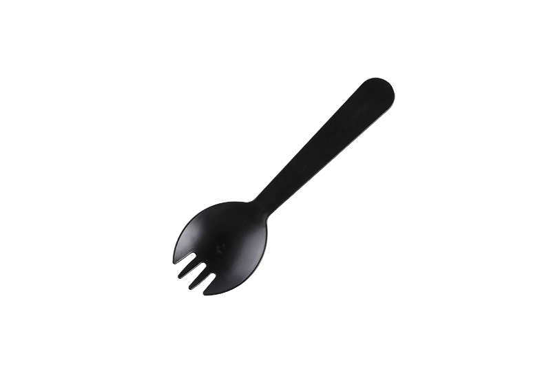 يمكن التخلص من البلاستيك الأسود Spork